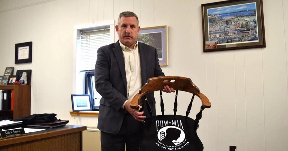 POW/MIA Chair of Honor donated by Rolling Thunder chapter for placement ...