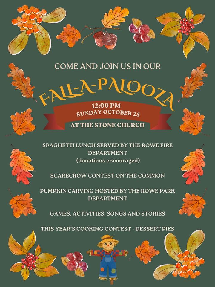 📅 Fall-A-Palooza family festival on Oct 25 in Rowe - NewsBreak