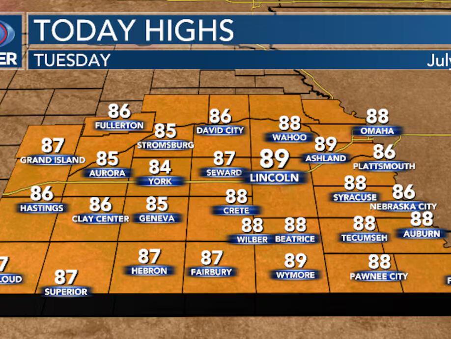 Tuesday Forecast: 90s are back and here to stay