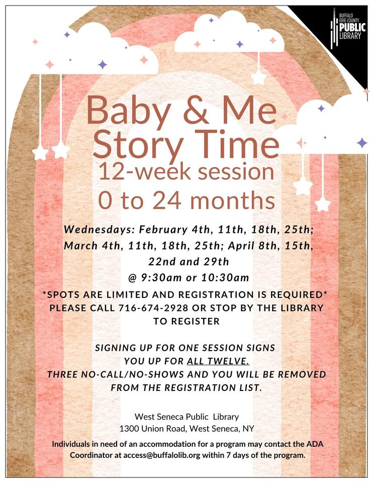 📅 Baby & Me Storytime Series for Ages 0–2 at West Seneca Library ...