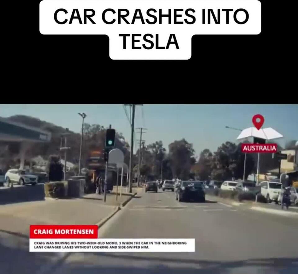 Car crashes into tesla #crash#tesla#dashcam#caughtoncamera#fy - NewsBreak