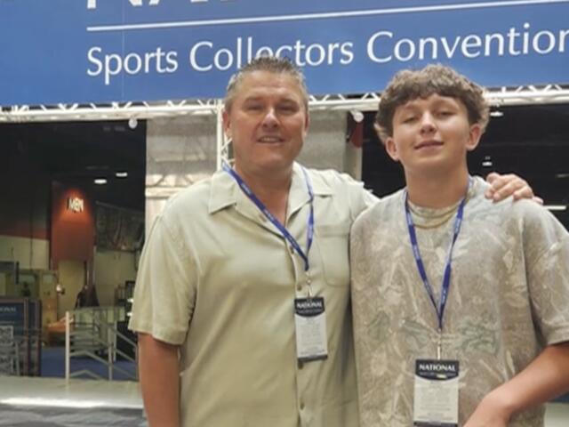 Young collector follows in father's footsteps building his own card business