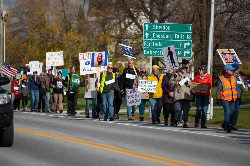 PHOTOS: Vermonters march in St. Albans to protest ICE activity in the ...