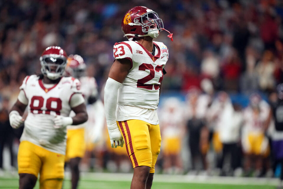 USC football suspends Desman Stephens after dirty hit on Dante Moore ...