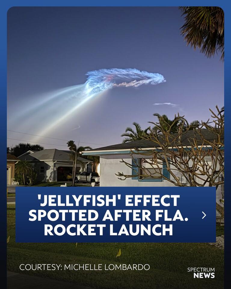 Jellyfish effect seen over Tampa Bay after rocket launch - NewsBreak