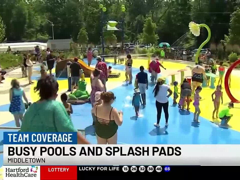 Busy pools and splash pads in Middletown