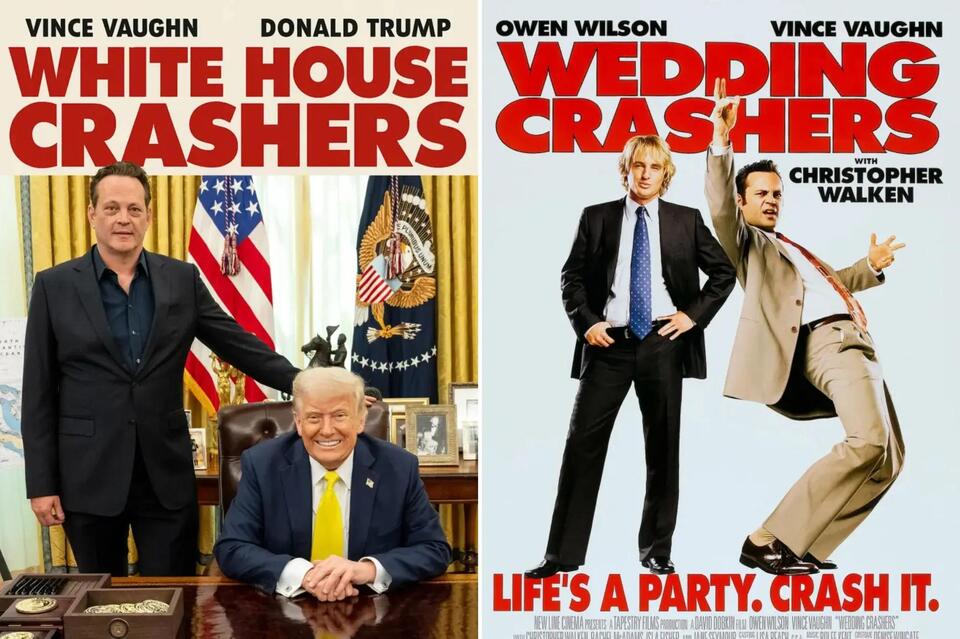 Trump, Vince Vaughn recreate ‘Wedding Crashers’ photo during White