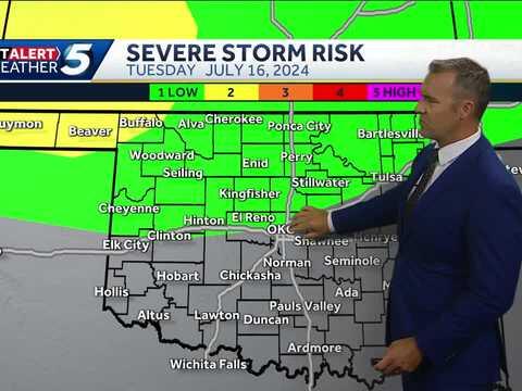 TIMELINE: Severe storms return to parts of Oklahoma on Tuesday