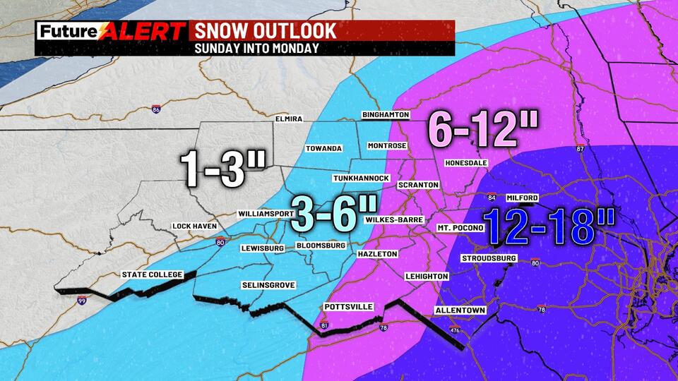 Snow expected Sunday through Monday - NewsBreak