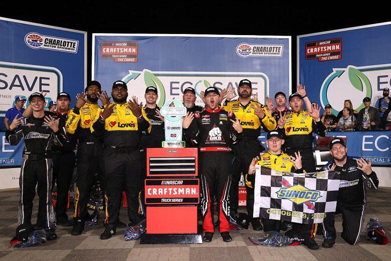 Layne Riggs Sweeps Charlotte as Honeycutt’s Late Mistake Slashes NASCAR Truck Title Lead to 17