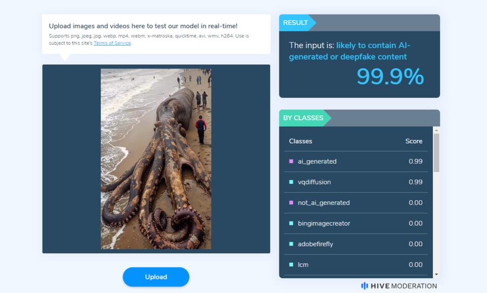 FACT CHECK: Image Of Giant Octopus Washed Ashore In Indonesia Is AI ...