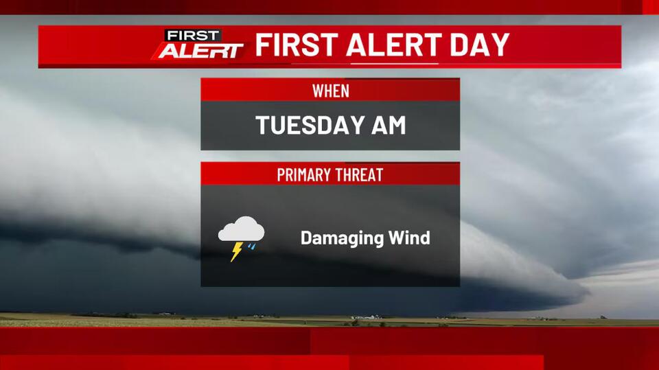 First Alert Day: Tuesday Morning