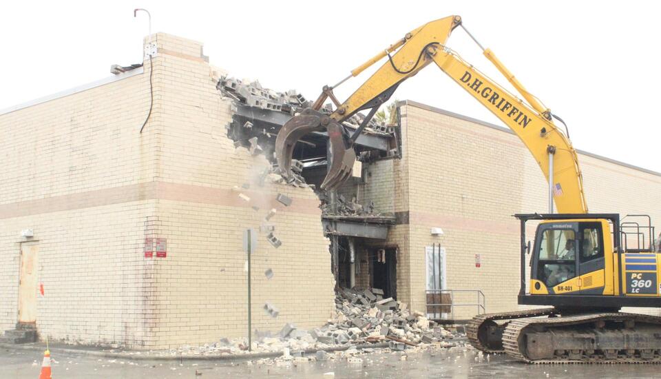 Demolition crew starts tearing down Wilson Mall - NewsBreak