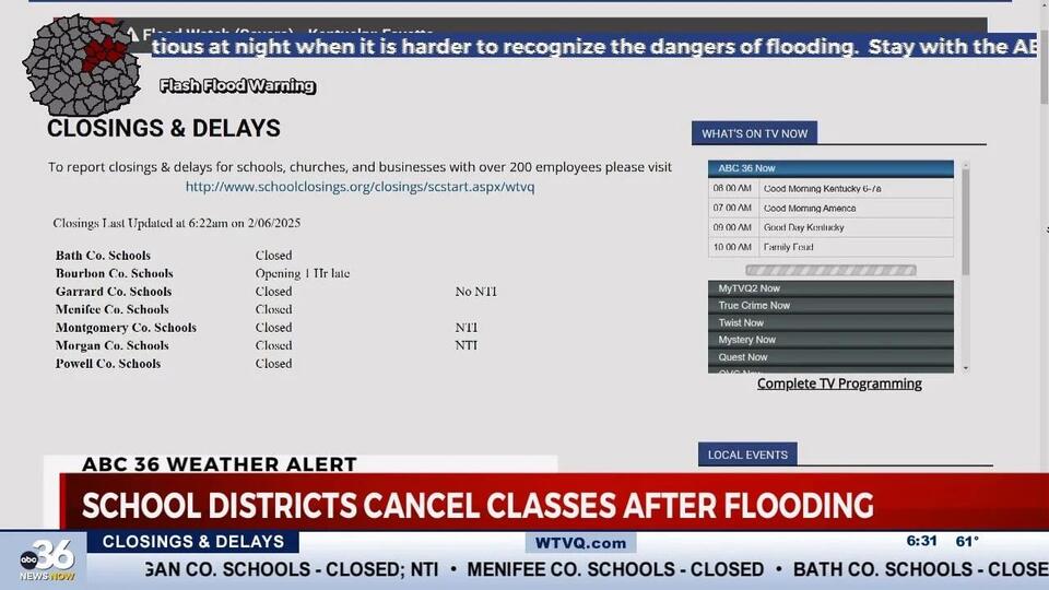Multiple KY school districts cancel classes for severe weather and ...