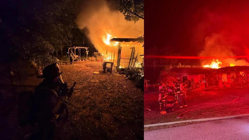 North Port Fire Rescue battle early morning house fire on Herbison ...