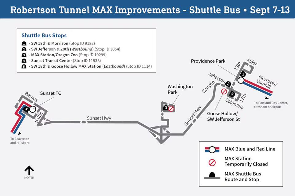 TriMet MAX tunnel under Portland’s Washington Park to close for week in ...