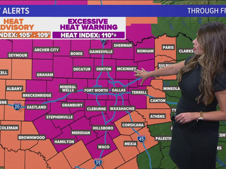 DFW Weather: An Excessive Heat Warning is in effect for far western ...