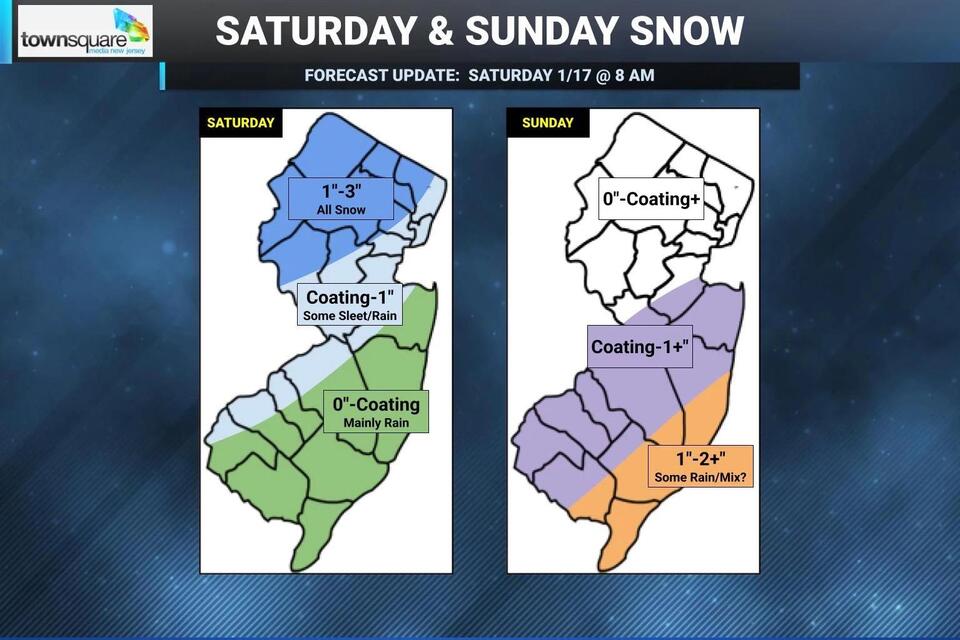 NJ's wintry weekend is on: Winter Weather Advisory to the north - NewsBreak