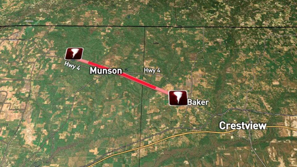 NWS confirms tornado hit Santa Rosa, Okaloosa counties during Friday