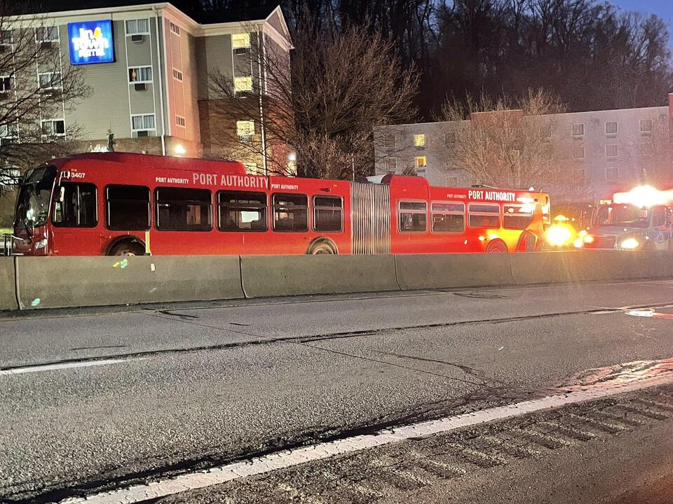 McKnight Road reopens after PRT bus accident sends three people to hospital