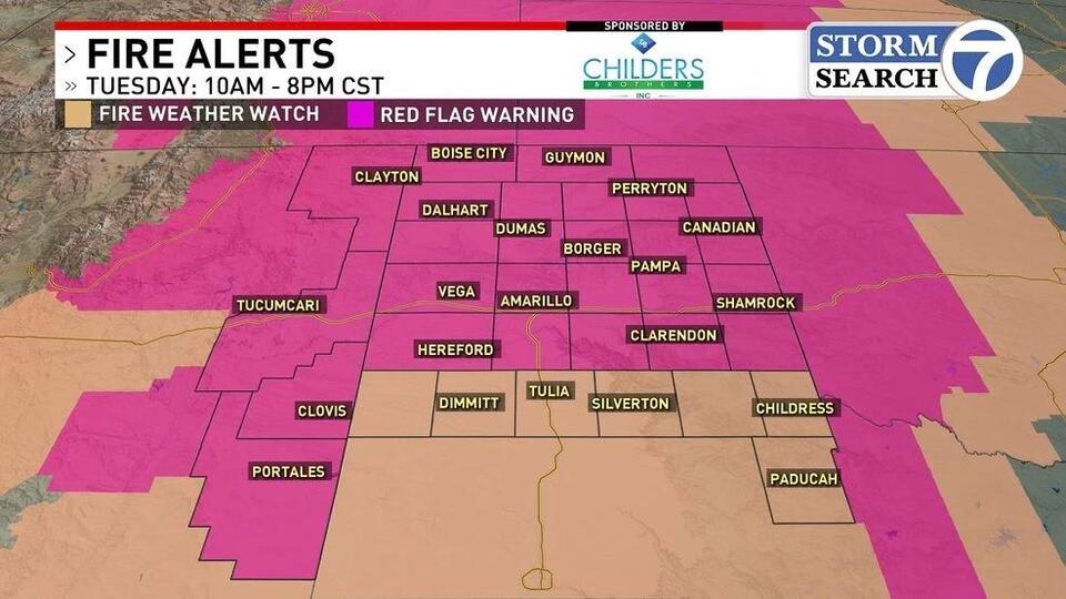High wind, Red Flag Warnings issued for Texas, Oklahoma Panhandles and ...