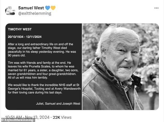 Timothy West dies aged 90: Legendary actor and husband of Fawlty Towers ...