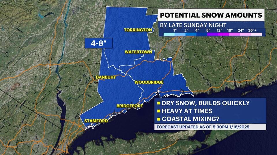 STORM WATCH: Snow followed by brutal cold in Connecticut - NewsBreak