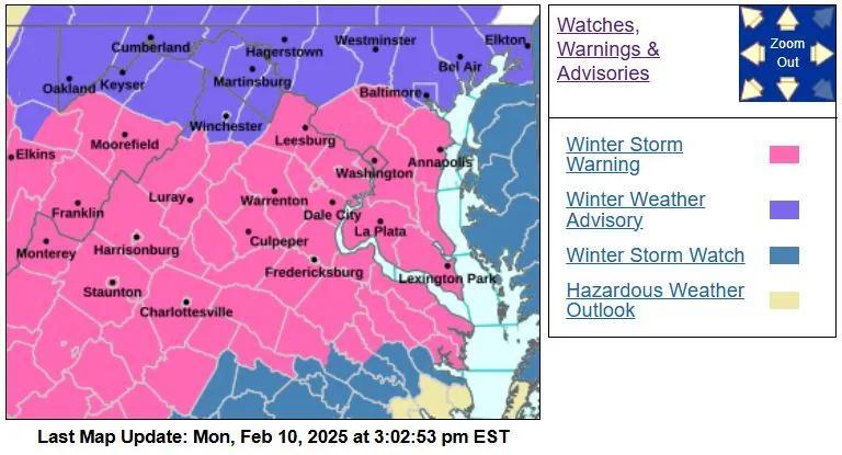 Heavy Snowfall to Hit Mid-Atlantic: Winter Storm Warning Issued - NewsBreak