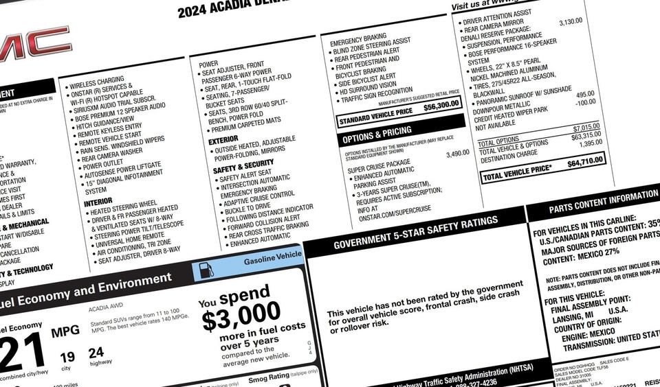 Chevrolet – GMC – Cadillac – Buick Window Sticker Generator - NewsBreak