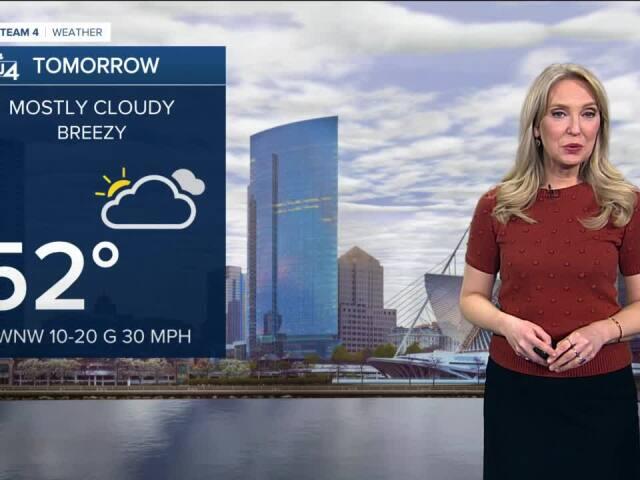 Breezy and partly cloudy Monday - NewsBreak