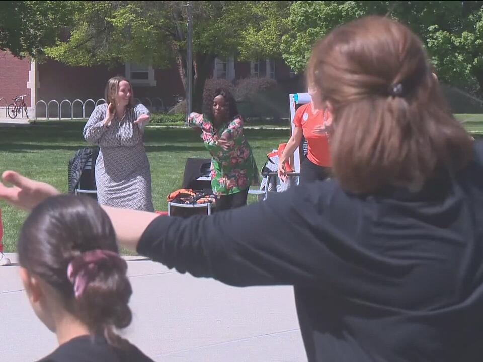 Dance 'flash mob' with a deeper meaning appears at BSU's quad