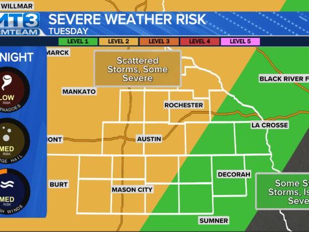 Tracking The Potential For Severe Storms Tuesday Evening