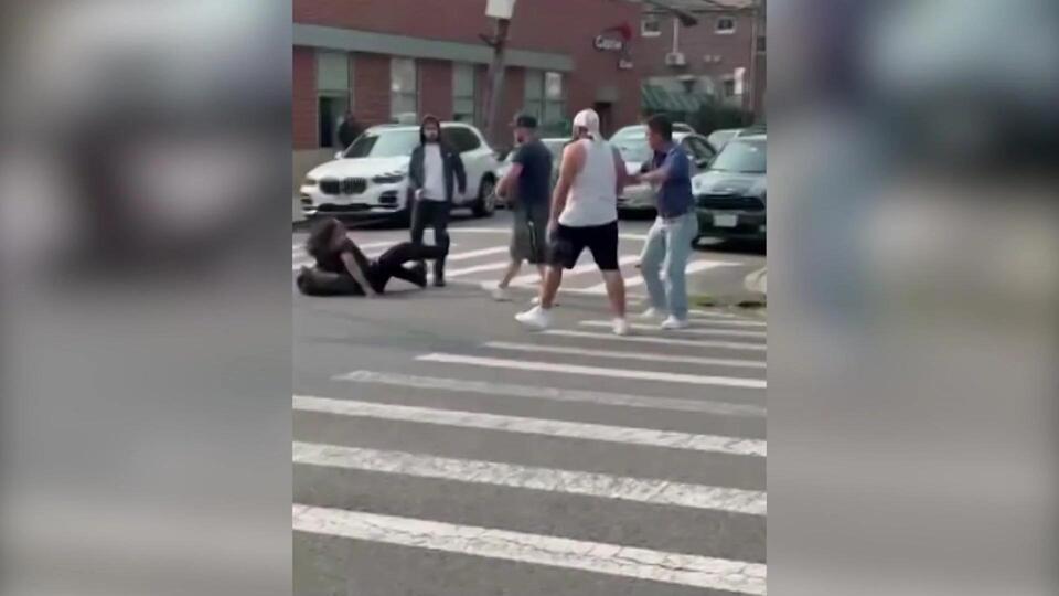Video shows N.Y. state senator stop violent street fight in Brooklyn