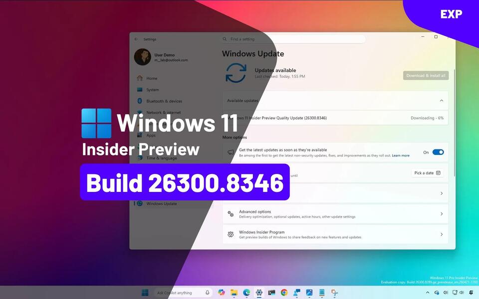 Build 26300.8346 for Windows 11 26H2 adds modern Run dialog, quieter ...