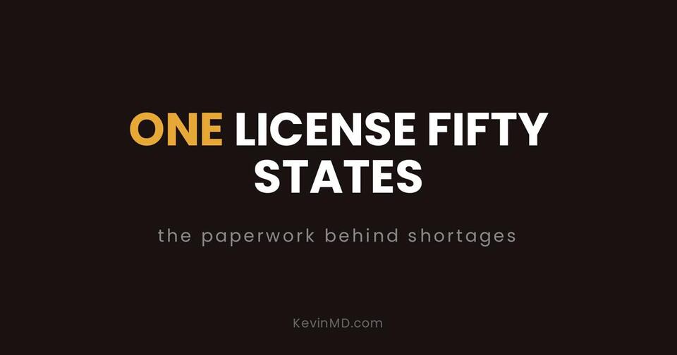 A national medical license would cut administrative burden