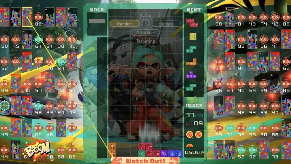 Tetris 99 celebrates Splatoon Raiders with new theme for 56th Maximus Cup