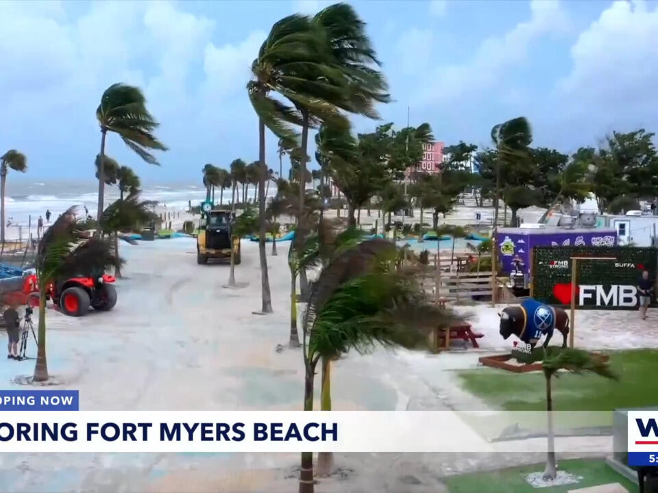 Storm surge floods Fort Myers Beach