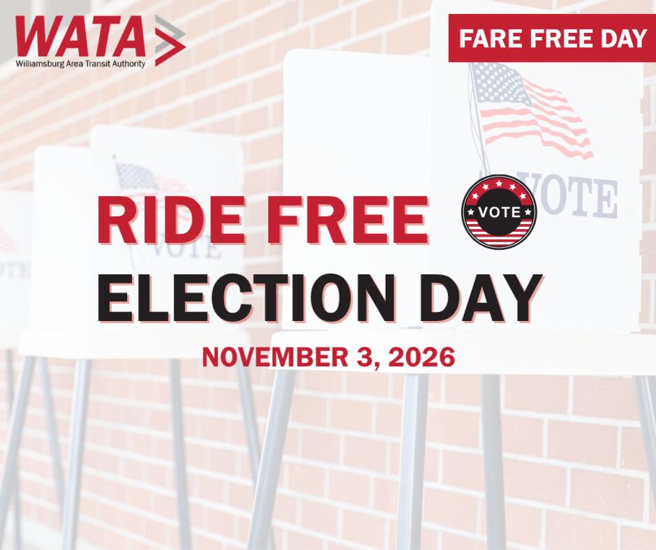 💰 Free WATA bus rides to polling places on Nov. 3, 2026 - NewsBreak