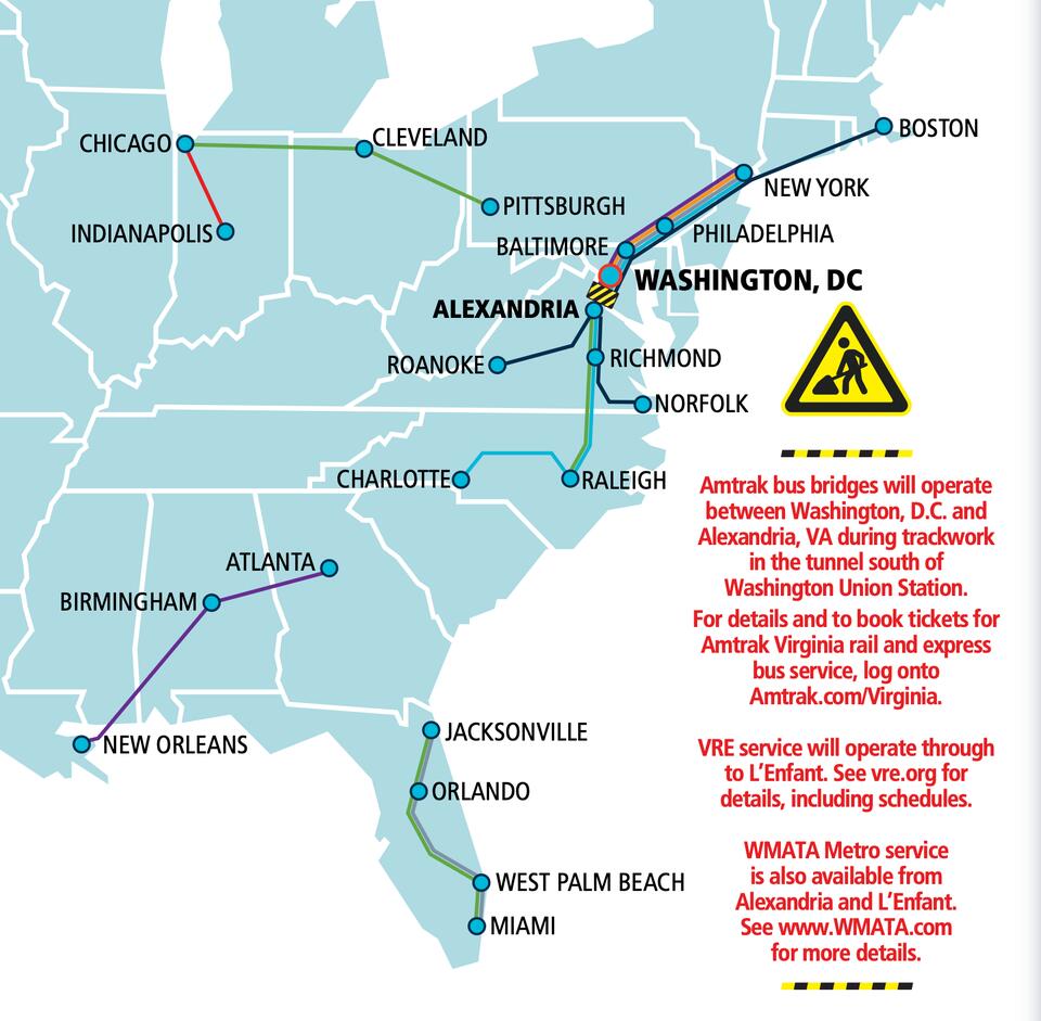 How track work at DC's Union Station will affect Metro Richmond train ...