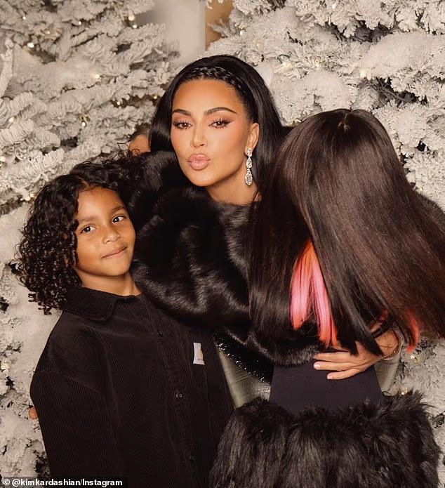 Kim Kardashian shares rare portrait with all four of her children for ...