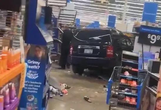 Woman crashes Jeep through doors into Walmart store in Canton; multiple ...
