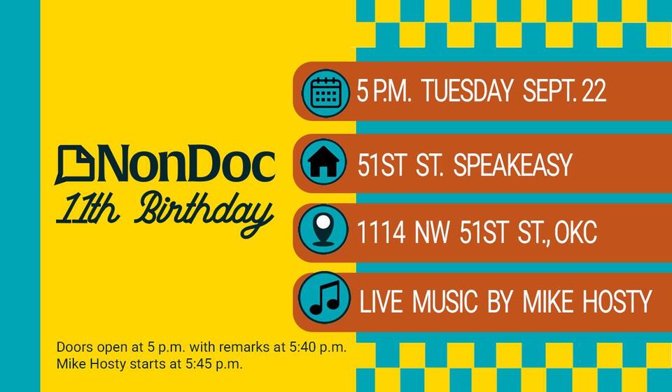 Birthday bash: Celebrate 11 years of NonDoc journalism