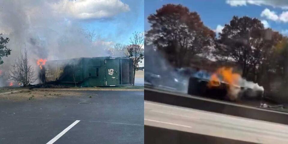 Garbage Truck Driver Killed, Passenger Ejected In Fiery Rollover Crash ...