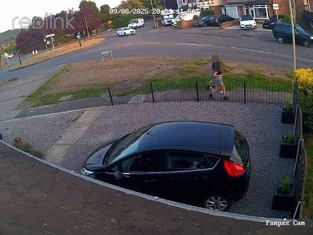 Moment drunk driver crashes van into house, narrowly missing three ...