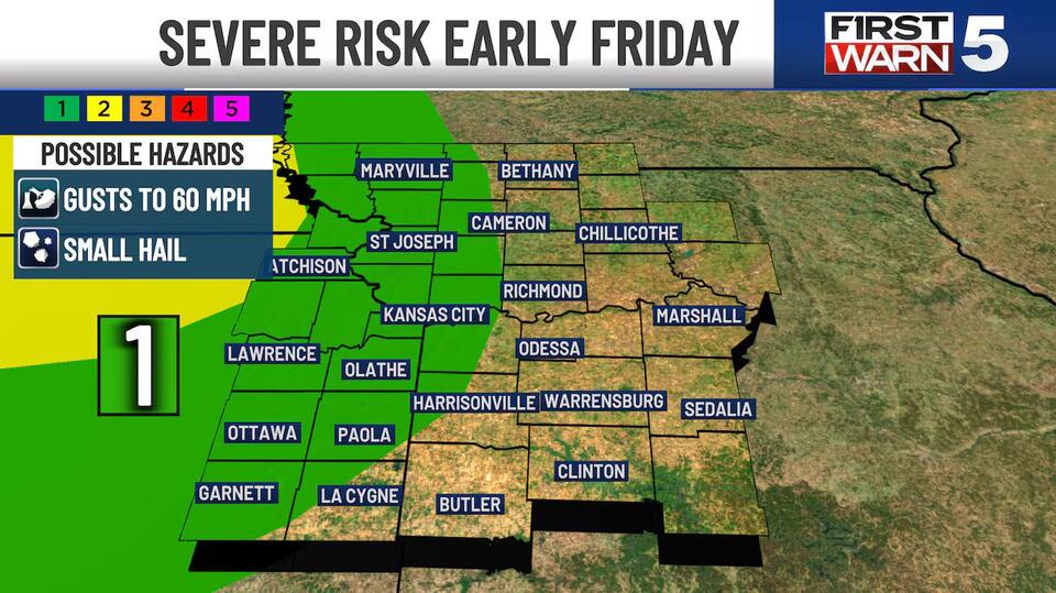First Warn tonight into Friday morning for widespread rain & storms