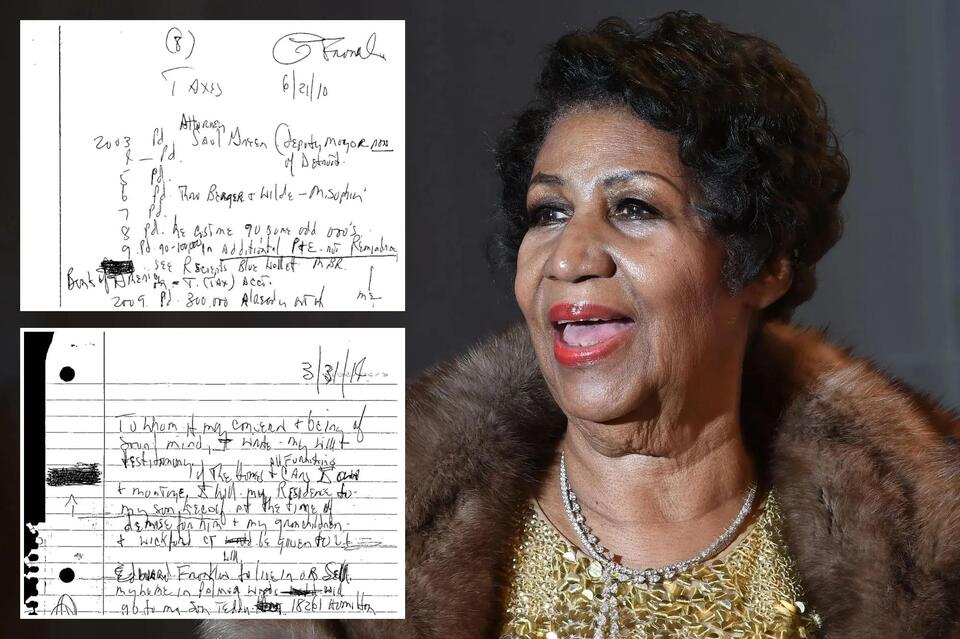 View Aretha Franklin’s two handwritten wills at center of sons’ legal(01)