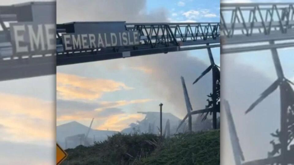 Emerald Isle crews battling active structure fire on Ocean Drive ...