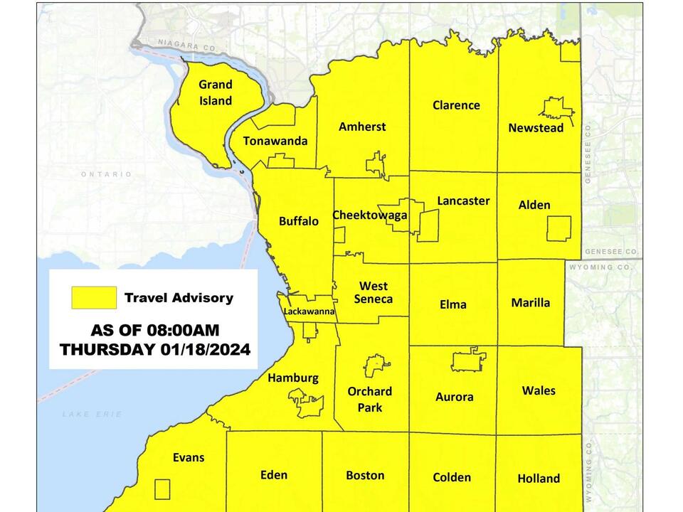 All driving bans in Erie County lifted Thursday morning