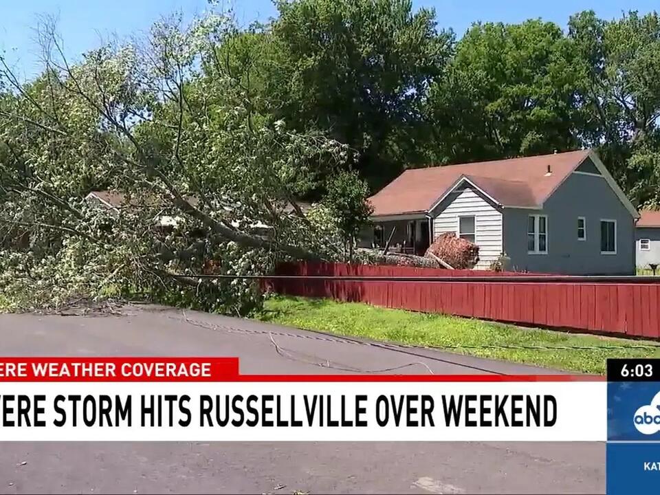 Father's Day tornado leaves thousands without electricity in Russellville