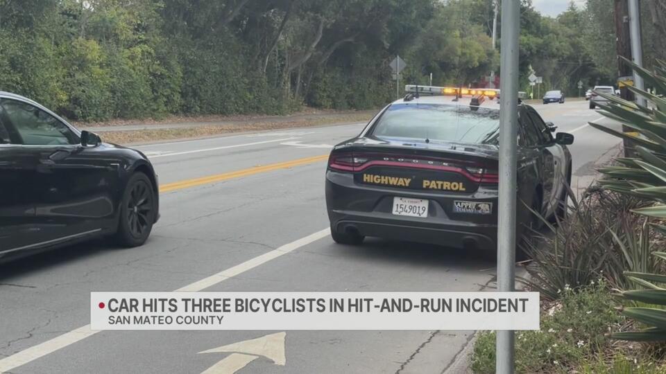 Car hits 3 bicyclists near Portola Valley, occupants flee